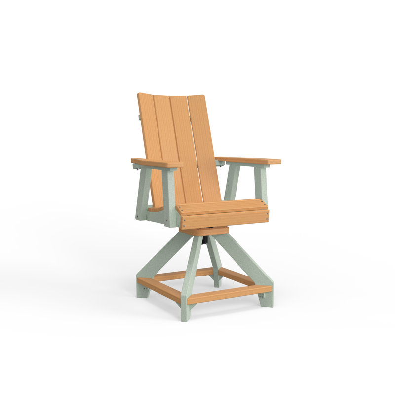 SOL Outdoor Bar Stool, Seafoam, Light Grey