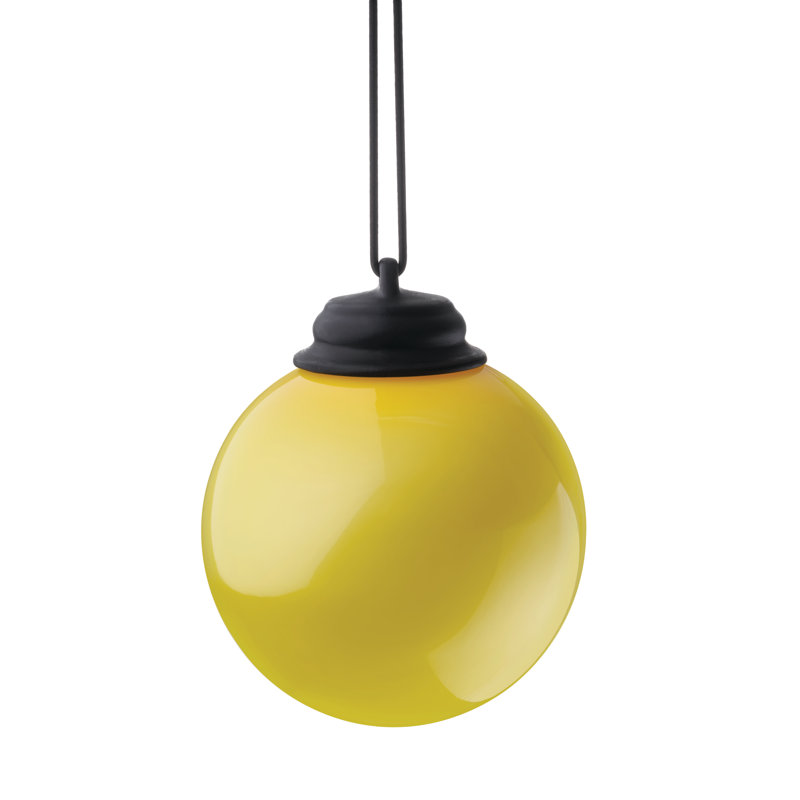 5.25'' Battery Powered Outdoor Hanging Light, Yellow