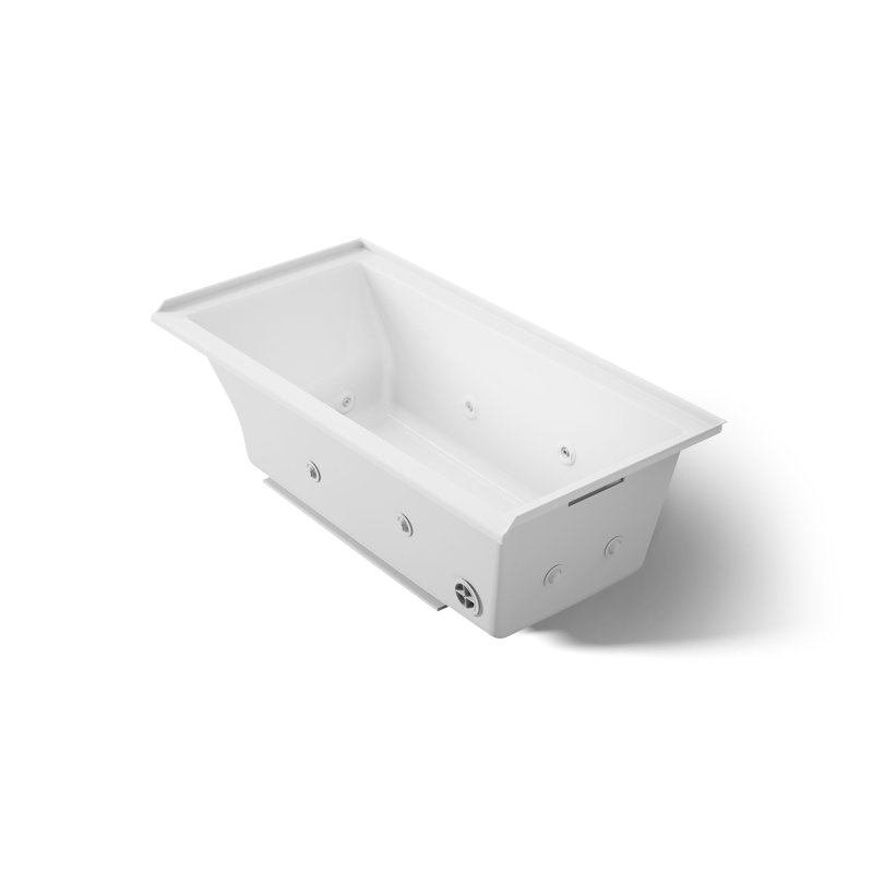 Baignoire tourbillon 60 po x 30 po en acrylique avec chaufferette, Oui, Blanc
