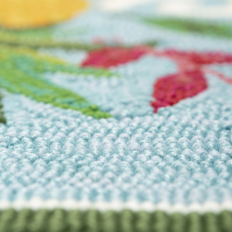 Adymn Hand Hooked Indoor / Outdoor Rug, Rectangle 2' x 3'6"