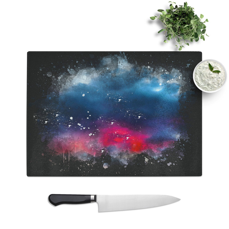 Tempered Glass the Mood of the Sky Chopping Board, 20 cm x 28.5 cm