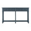 Console Table Sofa Table Easy Assembly With Two Storage Drawers And Bottom Shelf For Living Room, Entryway (Antique Navy)-69651501