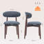  Solid Wood Upholstered Dining Chair - Ergonomic Curved Back, Comfort Fabric-1948387836-2073859526