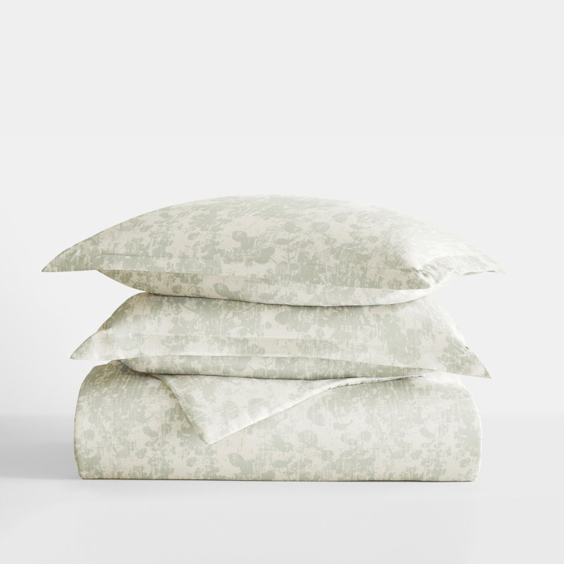 Ultra Soft Green Floral Pattern Twin Bedspread Cover Set