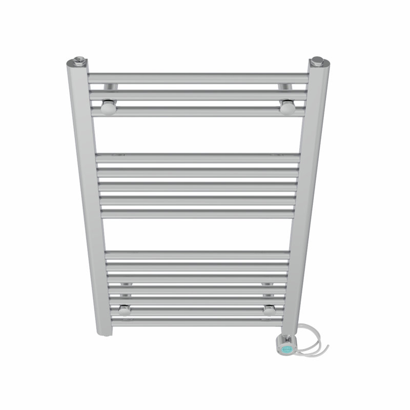 Aramantha Straight Towel Rail Heated Towel Rails, 80cm H x 30cm W x 3cm D, Chrome