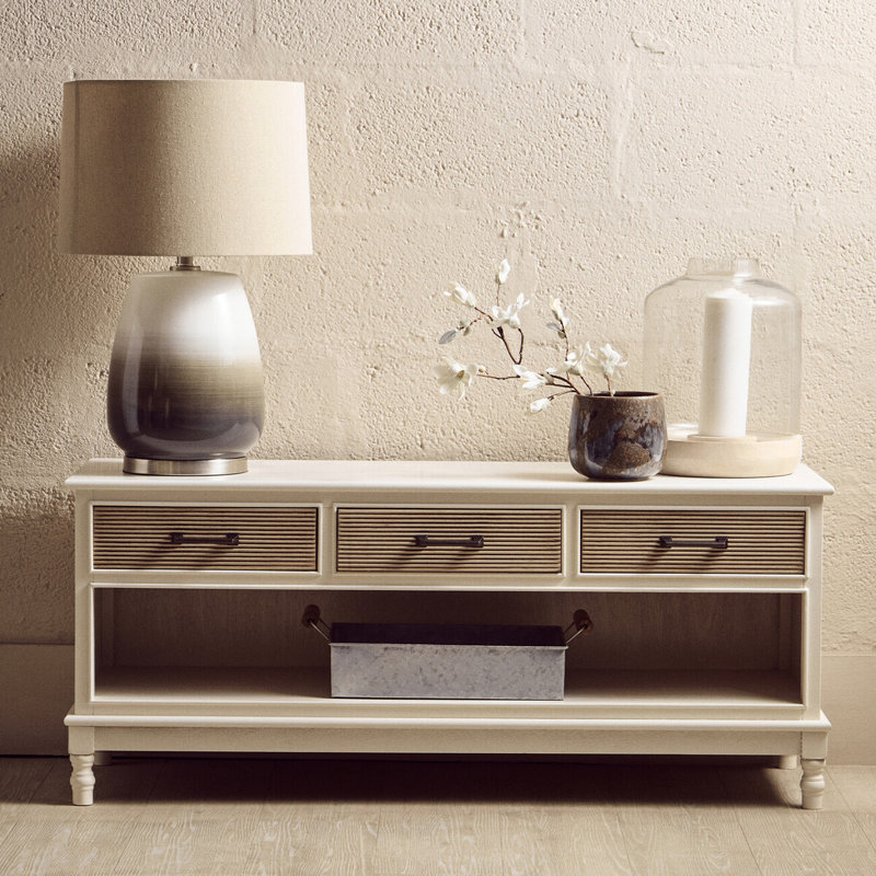 Wine Solid Wood 120cm W 3 - Drawer Chest of Drawers