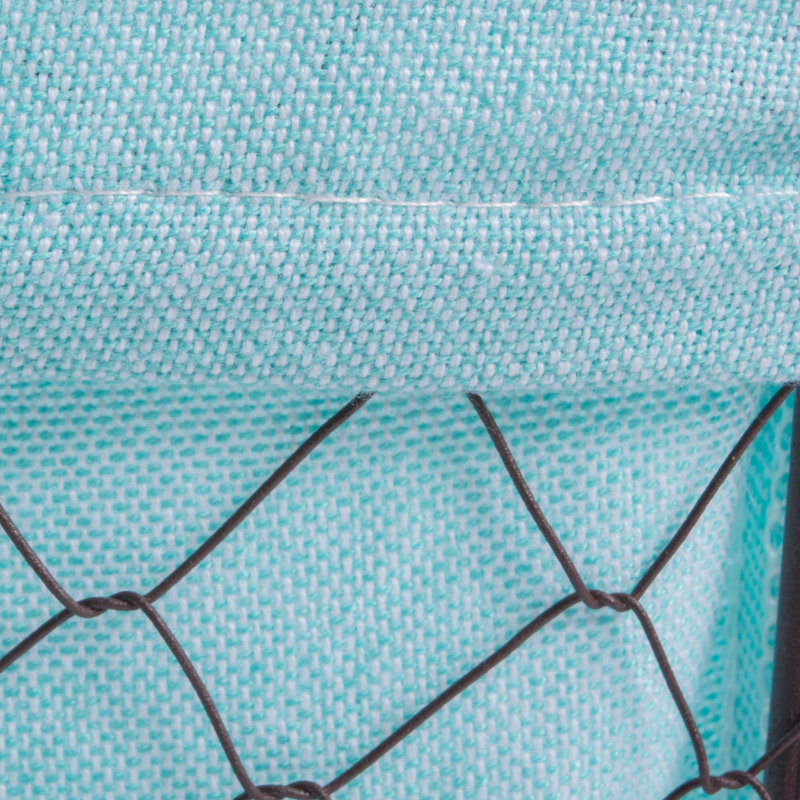 Gracie Oaks Colgate Fabric Decorative Basket, Rustic Aqua