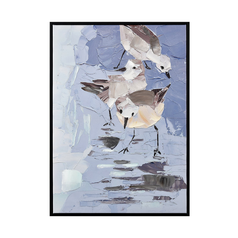 Mouette, art mural encadré abstrait