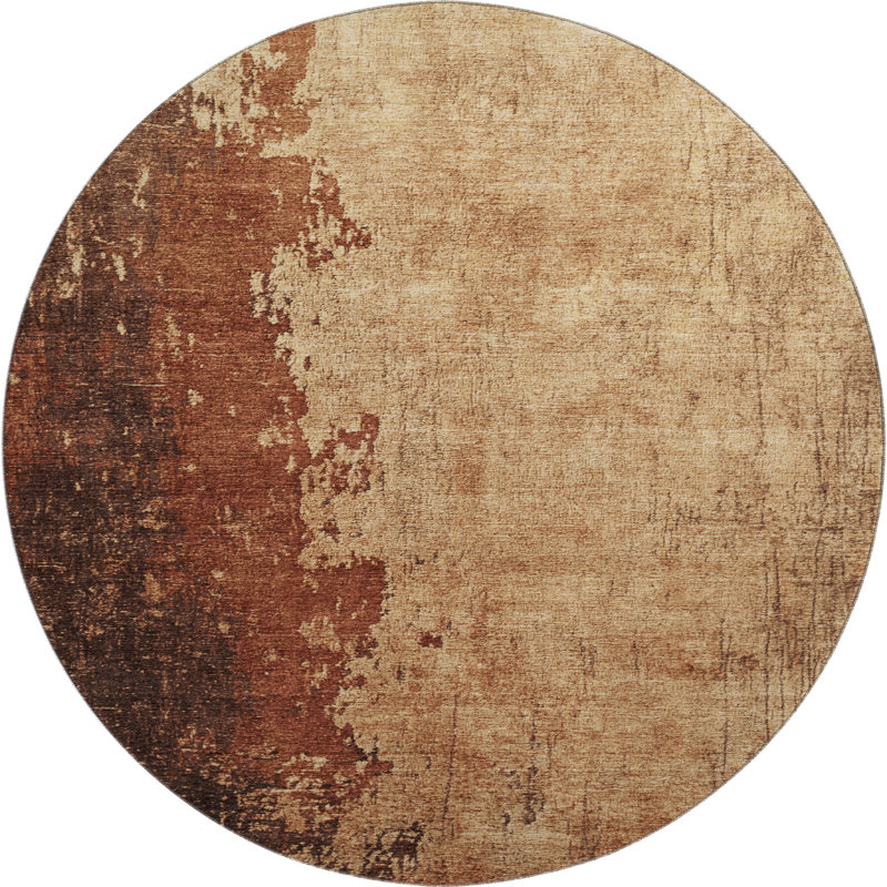 Tapis abstrait lavable à la machine de qualité supérieure Mayfield AMF1912, Rond 8 pi