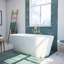 Baignoire autoportante en acrylique blanc L 67 po x H 23 po DreamLine Havana