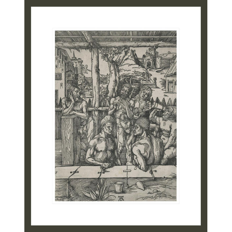 «Das Mannerbad» par Albrecht Dürer, H 21,75 po x l 17,15 po