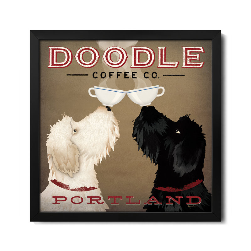 «Doodle Coffee Co.», affiche encadrée par Ryan Fowler, H 16 po x l 16 po