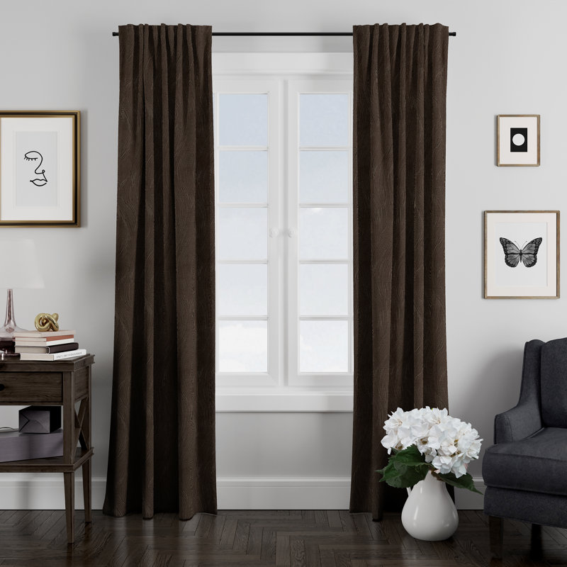 Panneau de draperie Chestnut Park, L 50 po x L 144 po, Doré
