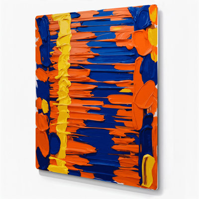 Art mural abstrait en métal brun 46
