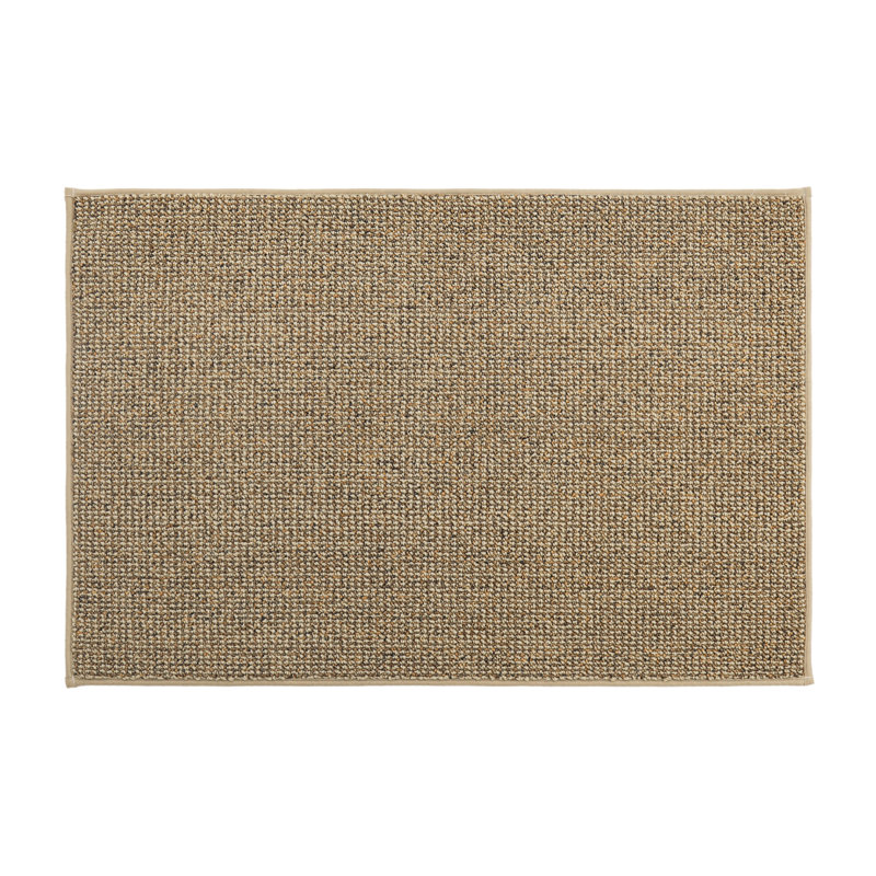 Bukvice Non-slip Washable Door Mat, Beige, 24" W x 36" L
