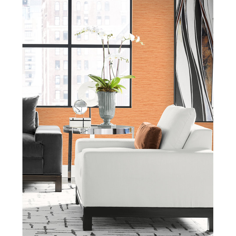 Vinyl Wallpaper Roll, Persimmon