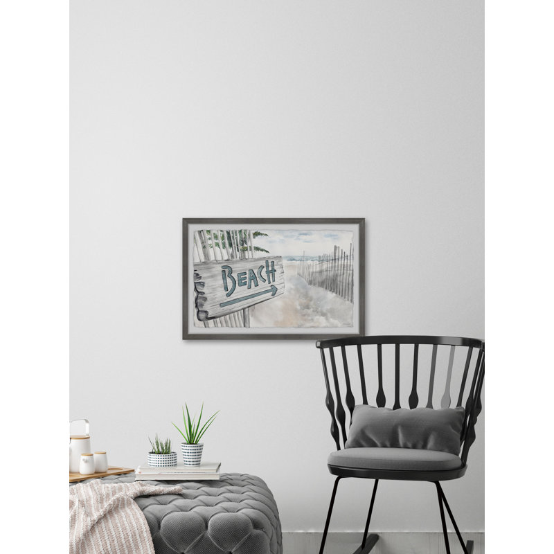 Beach Path - Single Picture Frame Painting, 41cm H x 61cm W x 3.81cm D
