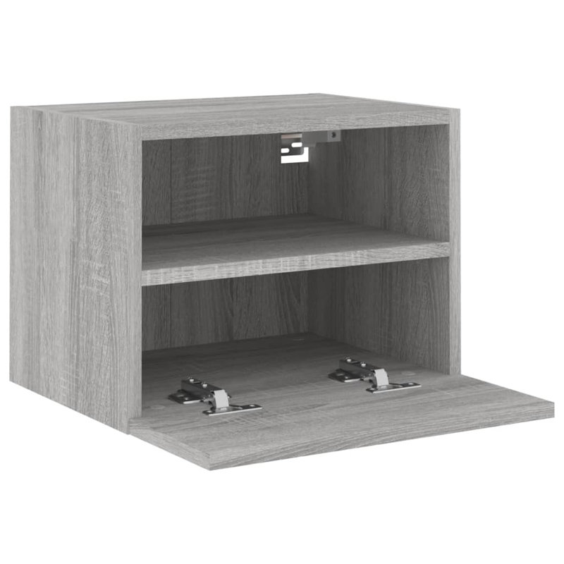 Nataniah Unfinished TV Stand for TVs up to 24", Grey Sonoma