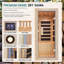 Sauna infrarouge 1 personne, saunas infrarouges pour la maison, sauna sec en bois massif 110 V avec chauffe-pieds