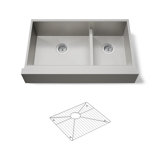 Vault™ 35.5" L x 21.25" W Double Basin Farmhouse Kitchen Sink