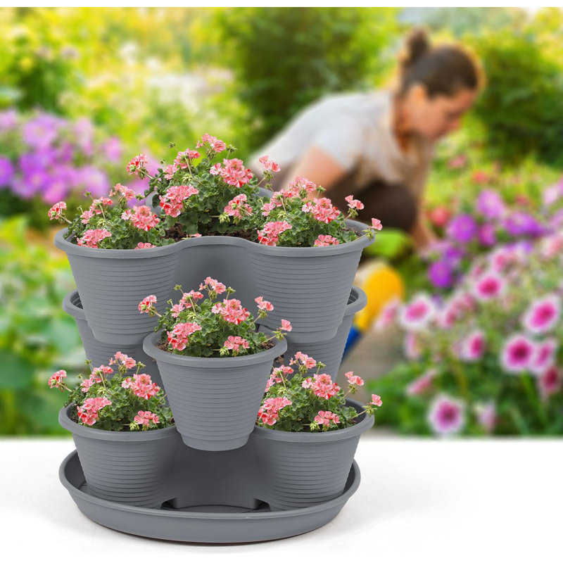 Saliah Pot Planter, Grey