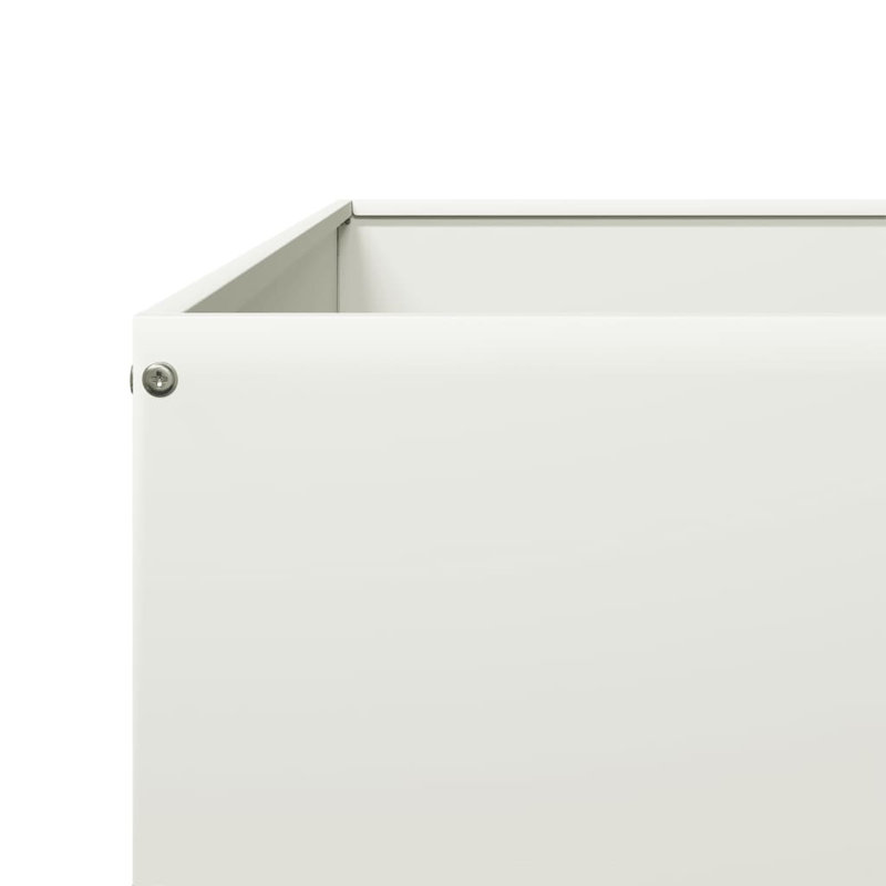 Caylub Metal Raised Garden Bed, 25cm H x 100cm W x 100cm D, White