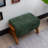Solid Wood Chenille Upholstered Ottoman-1789589834