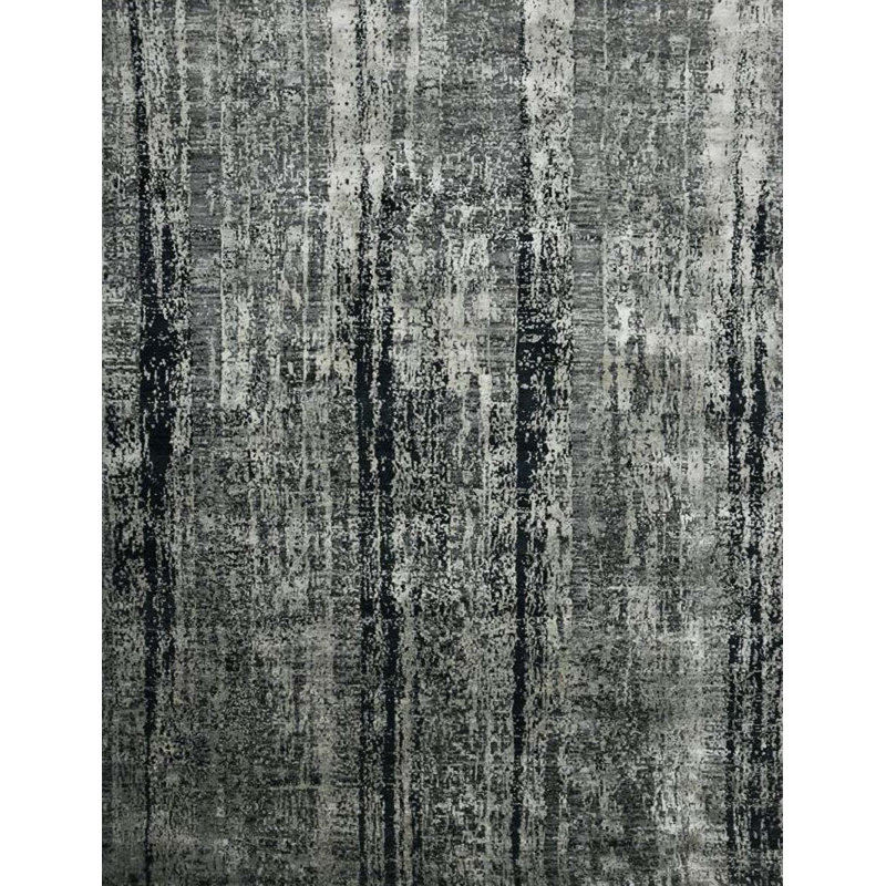 Tapis rectangulaire contemporain en laine noué à la main