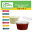 Tasses à portion en plastique 4 oz avec couvercle à charnières Ecoqualité - pour les sauces, les échantillons, la boue, le gelée et le rangement des aliments (400)