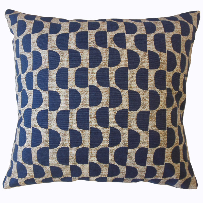 Oreiller en coton Xhosa, 18 po x 18 po, Gris foncé
