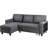L Shaped Sectional Couch with Storage Chaise, USB Charging Ports & 2 Built-in Shelves-910913699