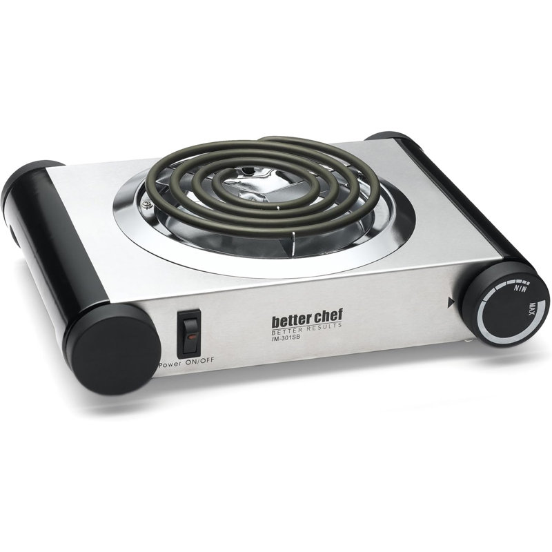 Cuisinière électrique Better Chef - Plaque chauffante compacte à double brûleur pour la maison, le bureau ou les événements