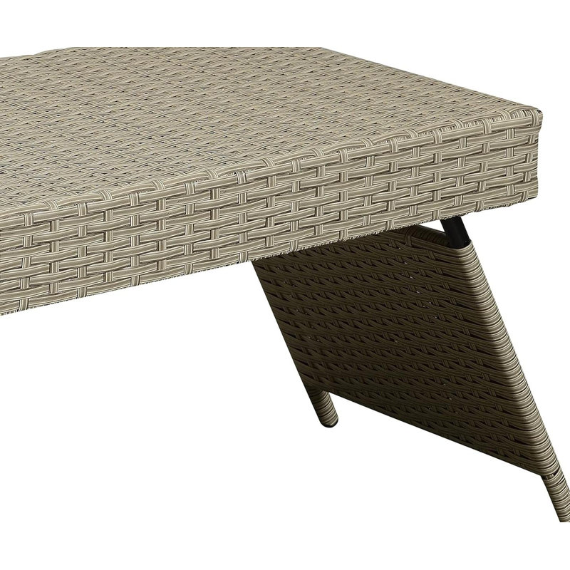 Table portative pliante en osier, Naturel