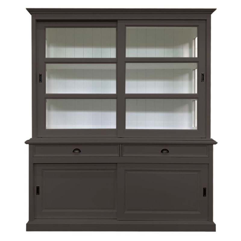 Jacksonport Display Cabinet, Beige Grey/White