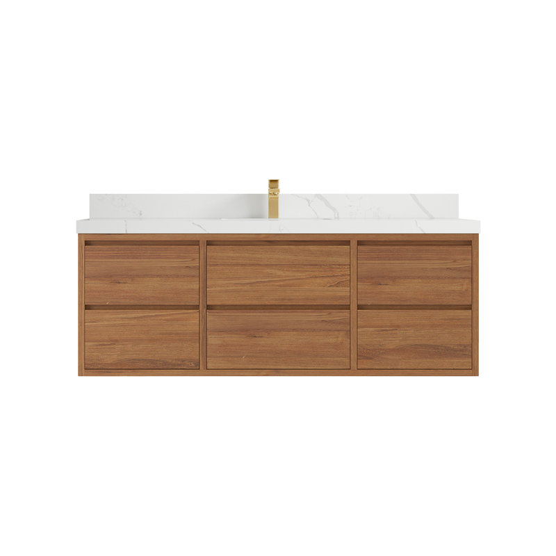 Meuble-lavabo simple 60 po avec comptoir 60 po, Calacatta Laza
