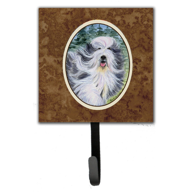 Porte-laisse collie et crochet mural barbu