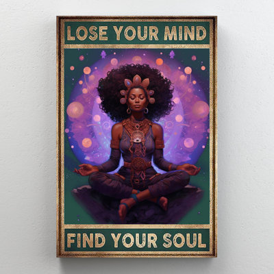 «Yoga Find Your Soul», impression sur toile