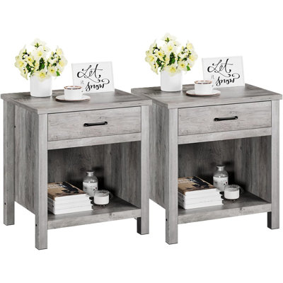 Ensemble de tables de bout avec rangement Roswald