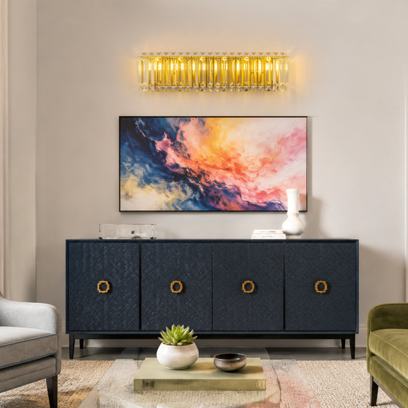 6-light Dimmable Vanity Light, Brass