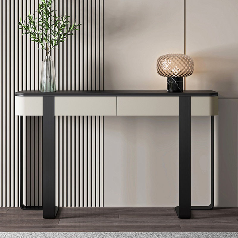 Esthétique moderne et console pratique, Noir, H 33,46 po x l 59,05 po x P 13,78 po