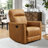 31.5" Wide Modern Ultra Comfortable Swivel And Rocker Manual Reclining Home Theater Seating-725702665