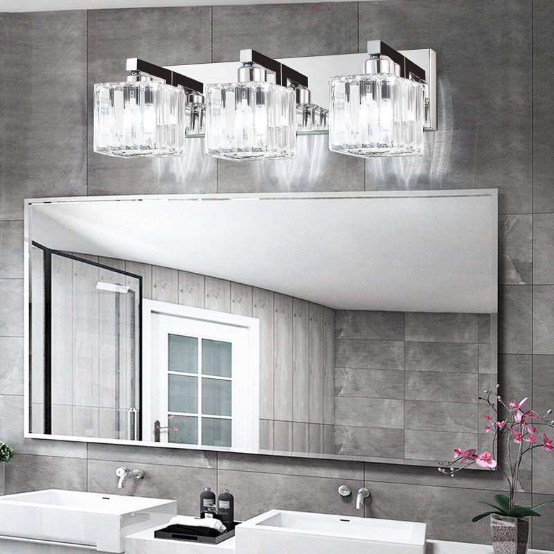 Éclairage pour meuble-lavabo à intensité variable Paislyn, Chrome, 3