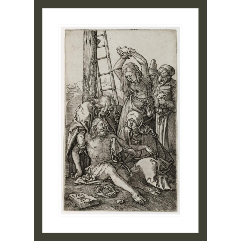 «The Lamentation» par Albrecht Dürer, impression giclée sur cadre, H 29,5 po x l 21,13 po