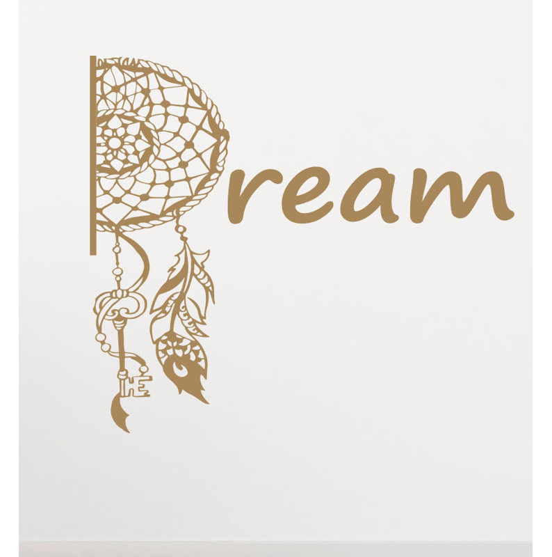 Décalcomanie murale mehndi rêve catcher, Brun pâle
