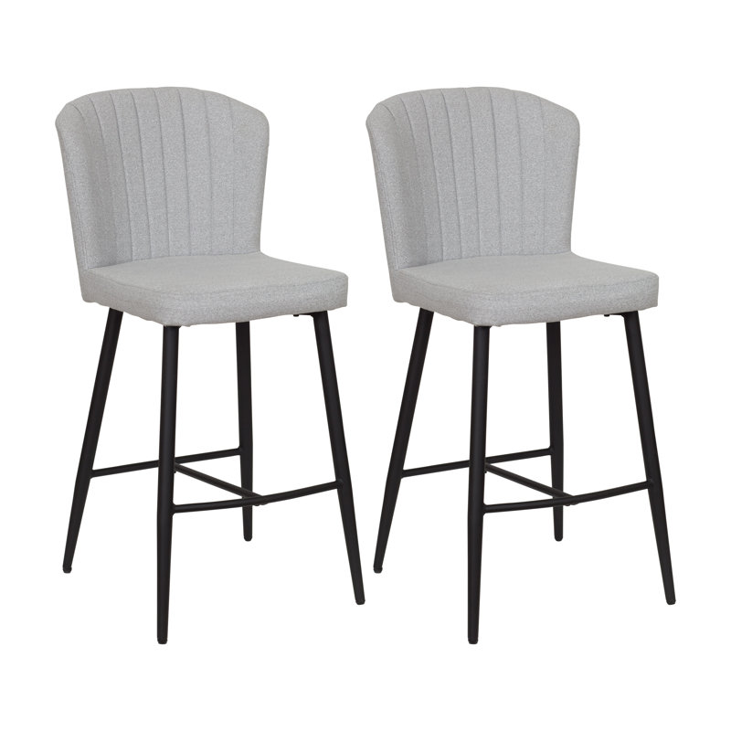 Tabouret de comptoir Jasper, Gris clair