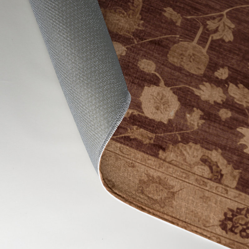 Tapis intérieur et extérieur brun Overdyed, Rectangle 5 pi x 7 pi
