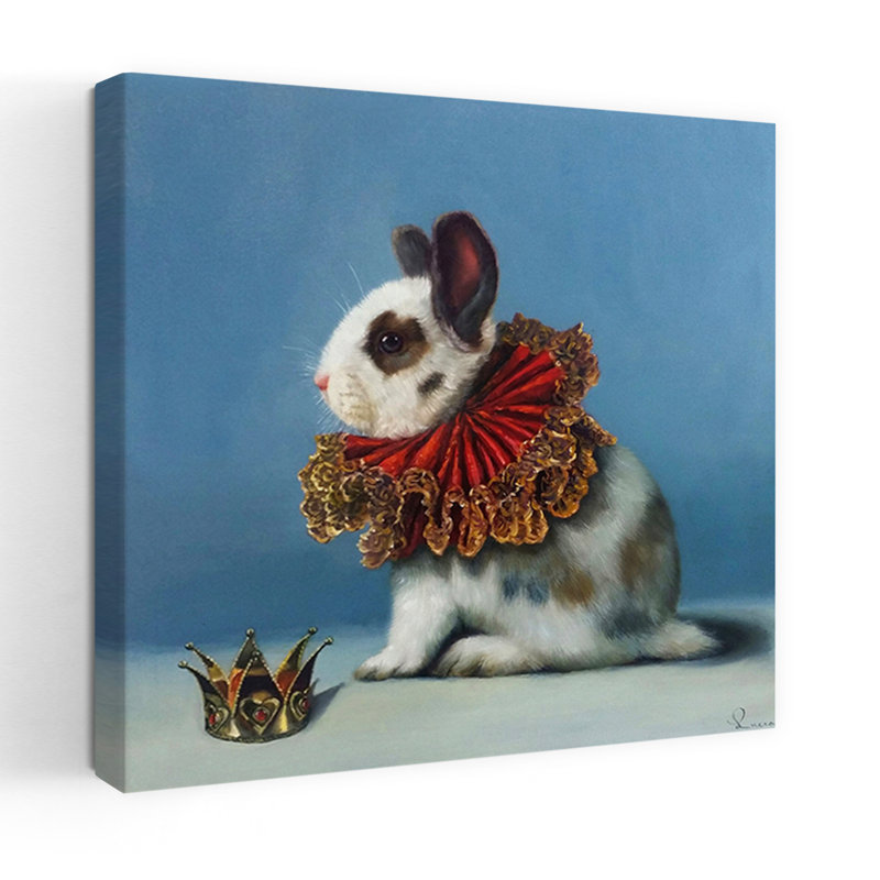Queen of Hearts, art contemporain de lapin, architecture urbaine, H 36 po x l 36 po