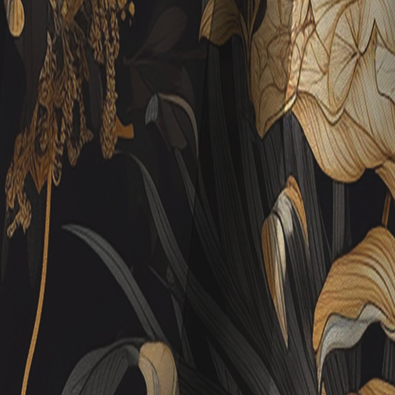 Malkeet - Leaves Curtain - Blackout Floral Curtain - 1 Panels, 52" W x 108" L