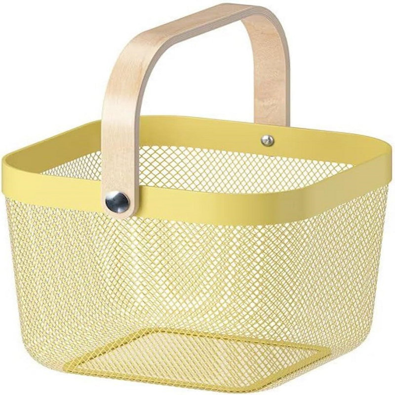17 Stories Metal Fruit Basket, Yellow