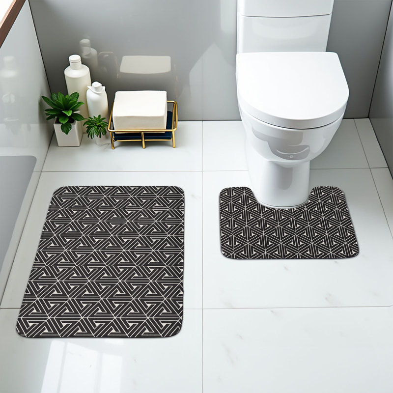  Ensemble de tapis de salle de bain Lattice 2 pièces